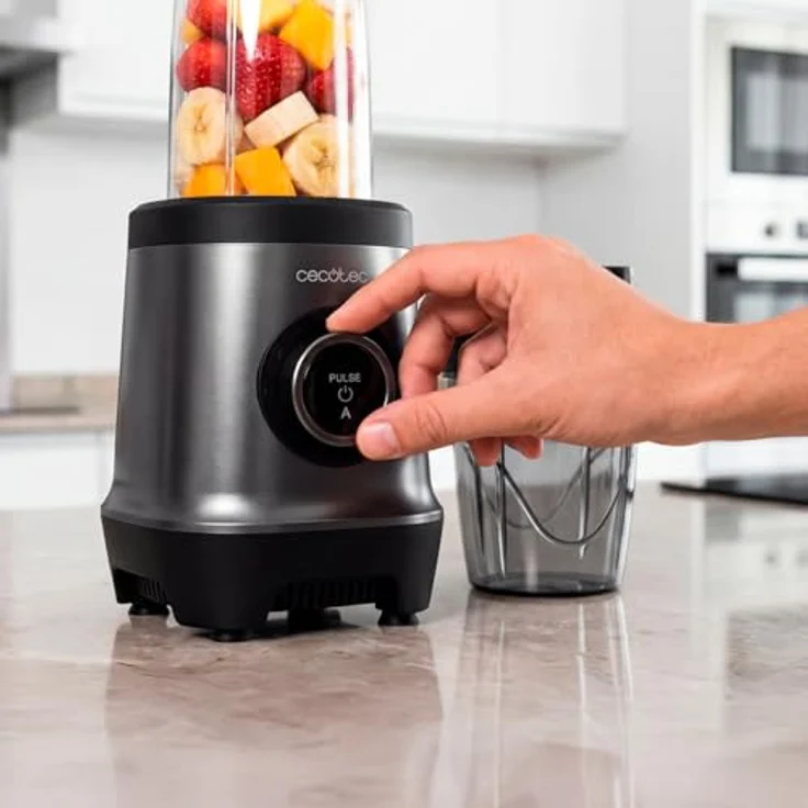 Cecotec Personal Blender Nutriblender Fusion Touch, 1000 W, Black Titanium, 6-Klingen, mit 2 Flaschen (500 ml & 900 ml) – Bild 6