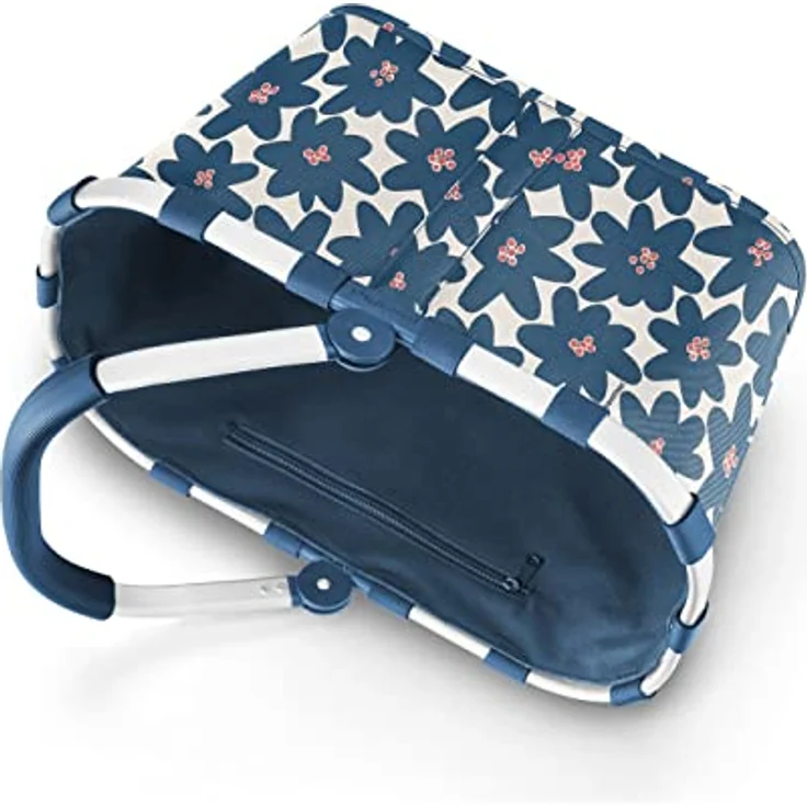 reisenthel carrybag frame daisy blue – Stabiler Einkaufskorb mit viel Stauraum und praktischer Innentasche – Elegantes und wasserabweisendes Design – Bild 4