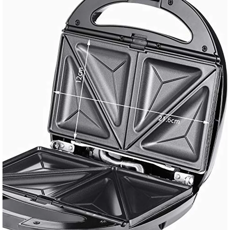 monzana 3in 1 Sandwichmaker Waffeleisen Sandwichgrill 800W Antihaftbeschichtung Tischgrill BPA frei – Bild 6