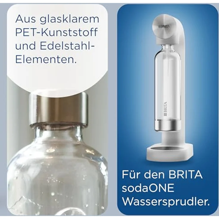 Brita PET-Flasche, für Wassersprudler, 2er-Set, 1 Liter, durchsichtig – Bild 3