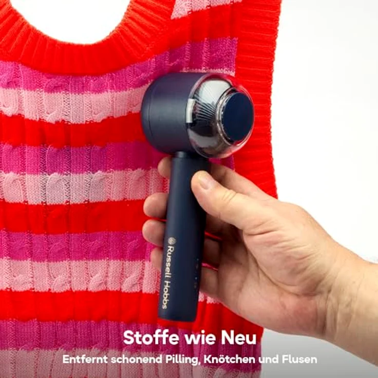 RUSSELL HOBBS Revive Fabric Shaver 27660-56, kabelloser Fusselrasierer mit 90 Minuten Betriebsdauer, inklusive USB-C-Ladekabel und Reinigungsbürste – Bild 5
