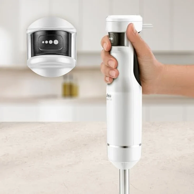 Ufesa Stabmixer Stellar TouchSpeed 1500W, Digitalanzeige, Variable Touch-Geschwindigkeit, 4 Hochleistungs-Klingen, Ergonomisches Spritzfreies Design, BPA-frei Messbecher Inklusive – Bild 2