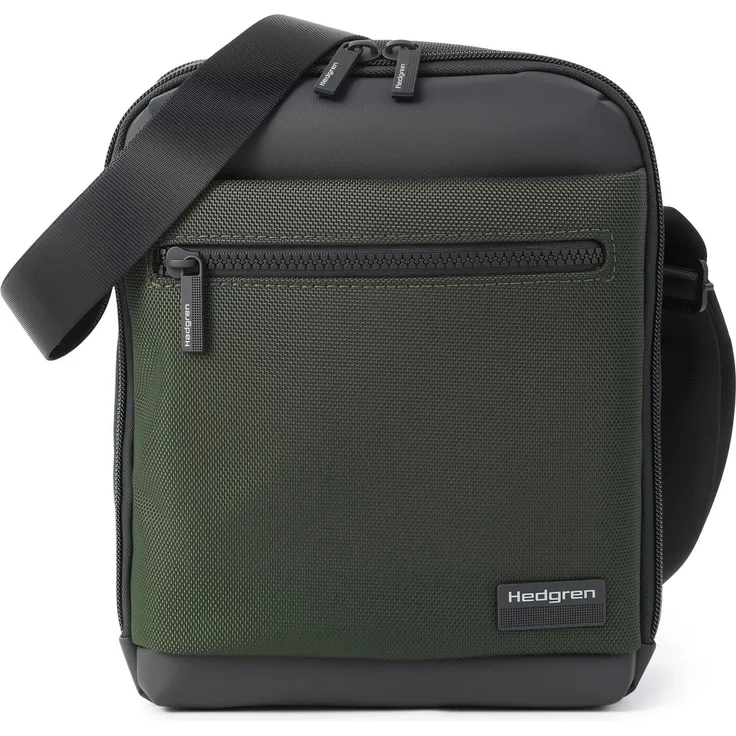 Hedgren Next Inc Umhängetasche mit RFID Schutz, 21 cm, grau, aus strapazierfähigem Polyester mit Tabletfach und abnehmbarem, verstellbarem Umhängeriemen