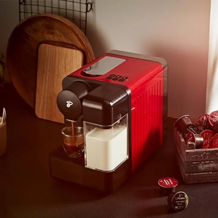 Tchibo Cafissimo "milk" Kapselmaschine für Kaffee, Espresso, Caffè Crema, Rot, mit integriertem Milchsystem und energiesparender Abschaltautomatik – Bild 8