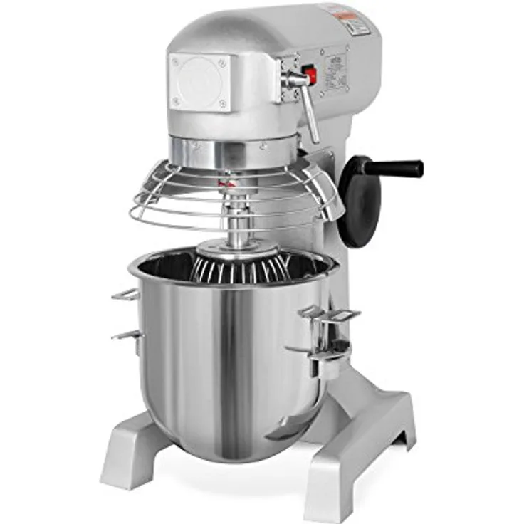 VERTES FD1-TKM-10, Professionelle Teigknetmaschine mit Planetenrührwerk, 10L Edelstahl Rührschüssel, 370W Motor, 3 Geschwindigkeitsstufen