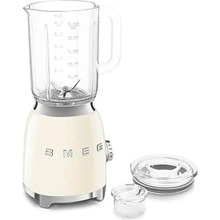 Smeg BLF03CREU Standmixer in 50's Style, 800 Watt, 1,5 Liter, 4 Geschwindigkeiten, 4 Programme, Aluminium-Druckguss, creme, Serie: – Bild 5