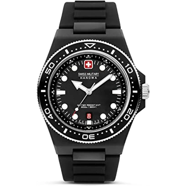 Swiss Military Hanowa Herren Analog Quarz Uhr mit Silikon Armband SMWGN0001180 – Bild 1
