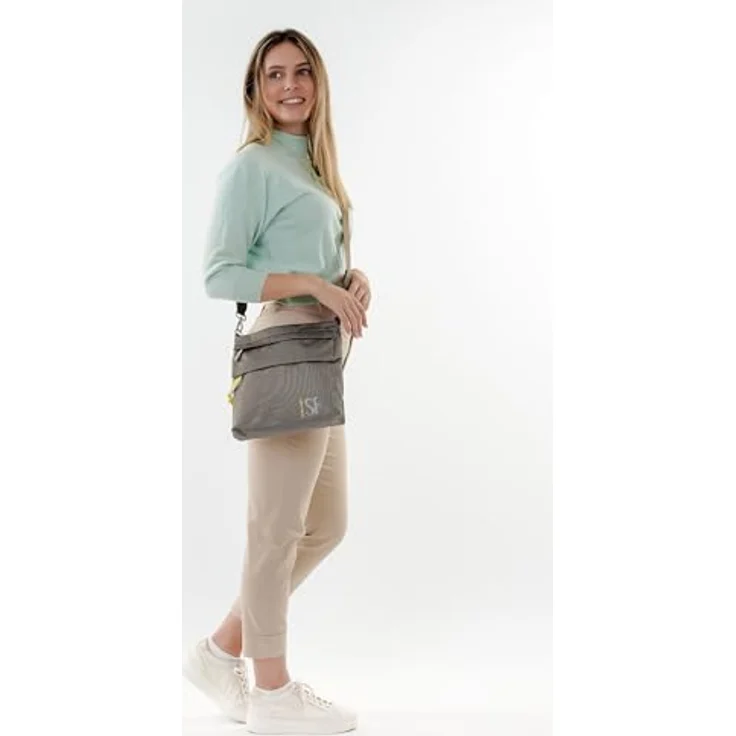 SURI FREY SFY SURI Sports Marry, Umhängetasche aus Nylon-Optik mit Reißverschluss und abnehmbarem Umhängeriemen, hellbraun – Bild 2