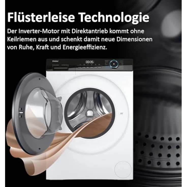 Haier HW90-B14939, Frontlader Waschmaschine mit 9 kg Kapazität, 1.400 U/min, Startzeitvorwahl, Antibakterielle Technologie und Express-Programm – Bild 5