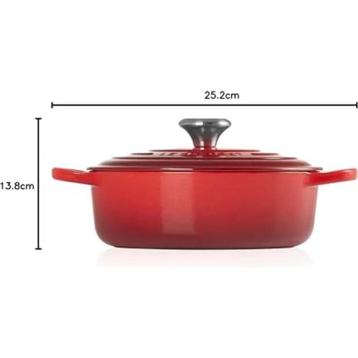 Le Creuset Gourmet-Bräter Signature 24 cm Rund Kirschrot – Bild 6