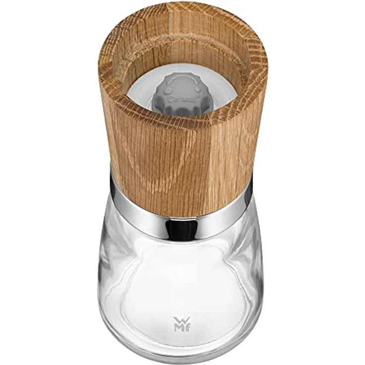 WMF Ceramill Nature Salz und Pfeffer Mühle Set 2-teilig, unbefüllt, für Salz, Pfeffer, Chilli, Salzmühle, Pfeffermühle Holz, Keramikmahlwerk – Bild 3