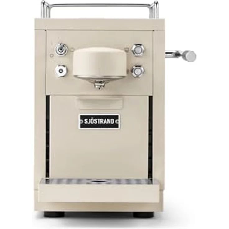 Sjöstrand The Original 2 Kapsel-Kaffeemaschine, 19-Bar-Drucksystem, Edelstahl, beige – Bild 3