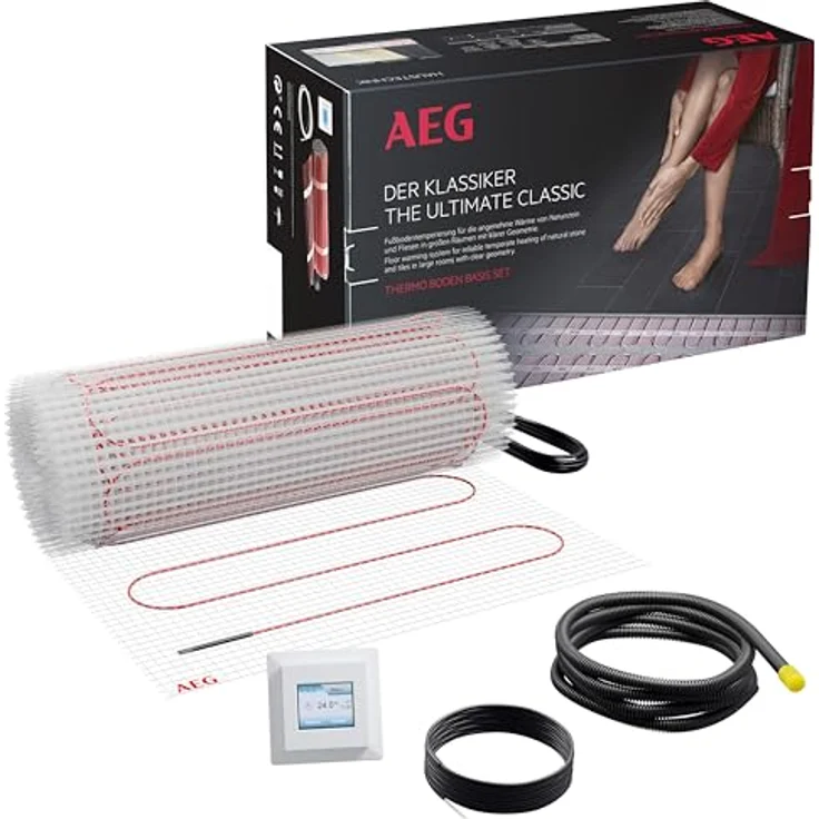 AEG elektrische Fußbodenheizung Basis Thermo Boden TBS TB 160/8 Set Plus, Komplettset 8 m², 160 W/m², EAN: 4041056034584 – Bild 1