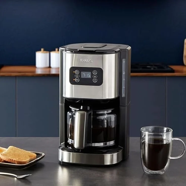 Krups Excellence Kaffeemaschine, 1,25 l, programmierbar, 24 Stunden-Wählfunktion, 1 ? 4 Tassen, Auto-Off, nach 30 Minuten, Tropfschutz, KM480D10, gebürsteter Edelstahl – Bild 6