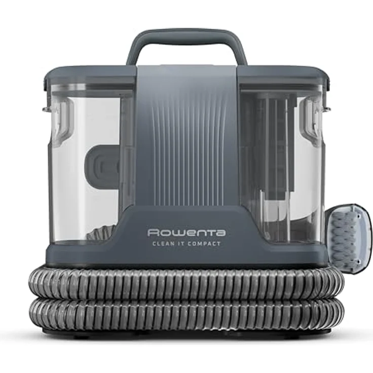 Rowenta Clean It IN3011F0, tragbarer Multi-Reinigungs-Teppichreiniger mit 400 Watt, 1,5-Liter-Frischwassertank, kompaktes Design in Grau, ideal für Haustierschmutz – Bild 2