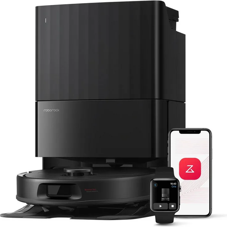 Roborock Saugroboter QV 35A, Upgrade mit Wischfunktion, 8000 Pa Saugkraft, PreciSense LiDAR-Navigation, Reactive Tech-Hindernisvermeidung, Anti-Verfilzungs-Seitenbürste