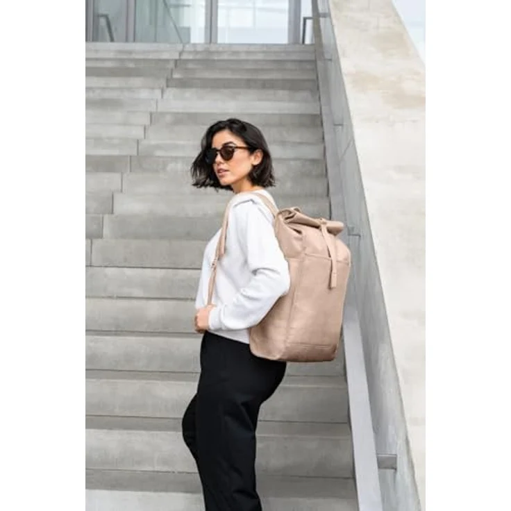 "REISENTHEL® Einkaufsshopper urban rolltop twist coffee - Flexibler Rolltop-Verschluss, wasserabweisend, gepolsterte Schultergurte" – Bild 5