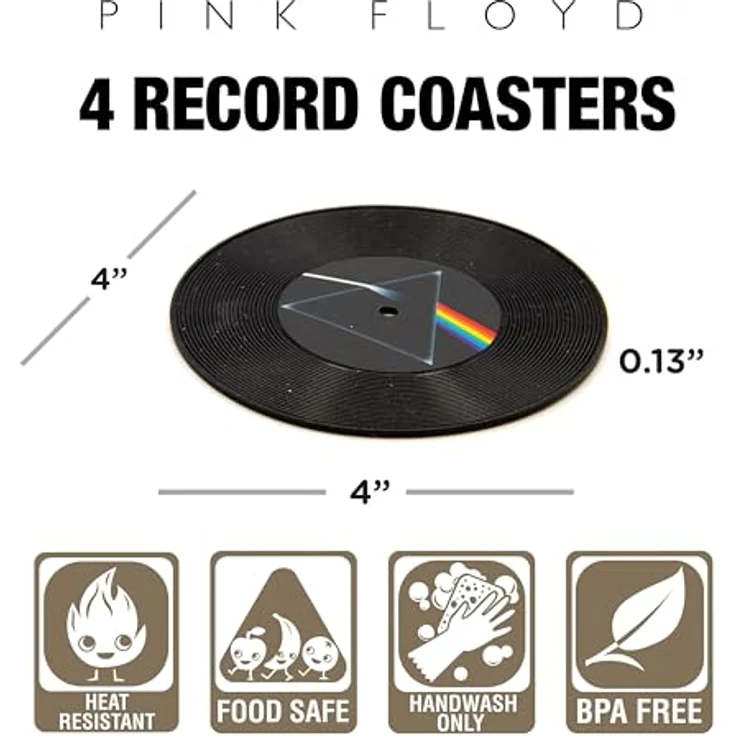 Aquarius SP1005 Pink Floyd Untersetzer aus Vinyl, Medium, mehrfarbig – Bild 3