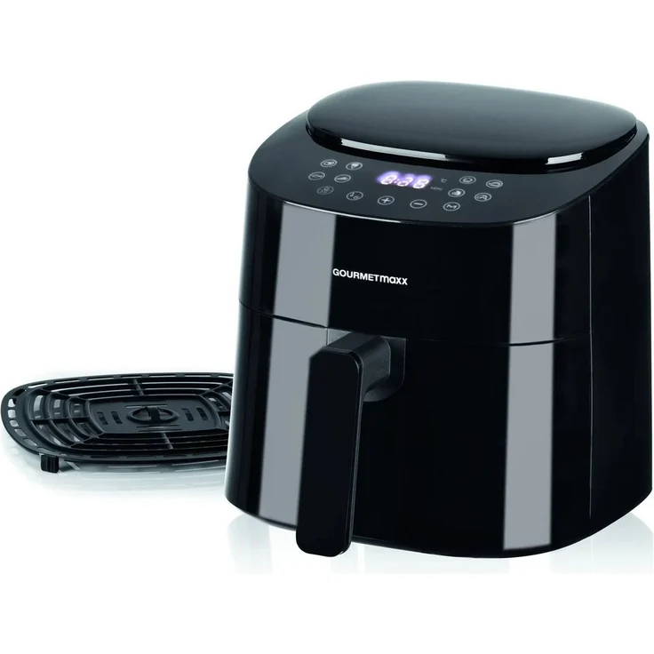 GOURMETmaxx Heißluftfritteuse, 4,5 Liter, 1400 Watt, Digital-Airfryer mit Touchdisplay und 9 Funktionen
