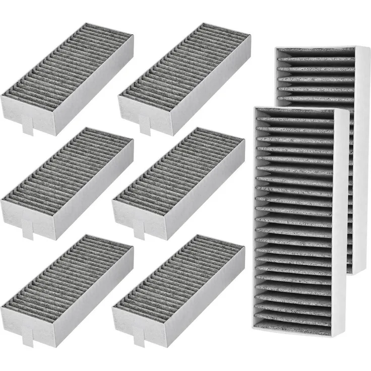 Herboom Aktivkohlefilter 8 Stück, passend für Siemens Bosch Neff Gaggenau, 193x75x35mm, effektive Geruchsneutralisation
