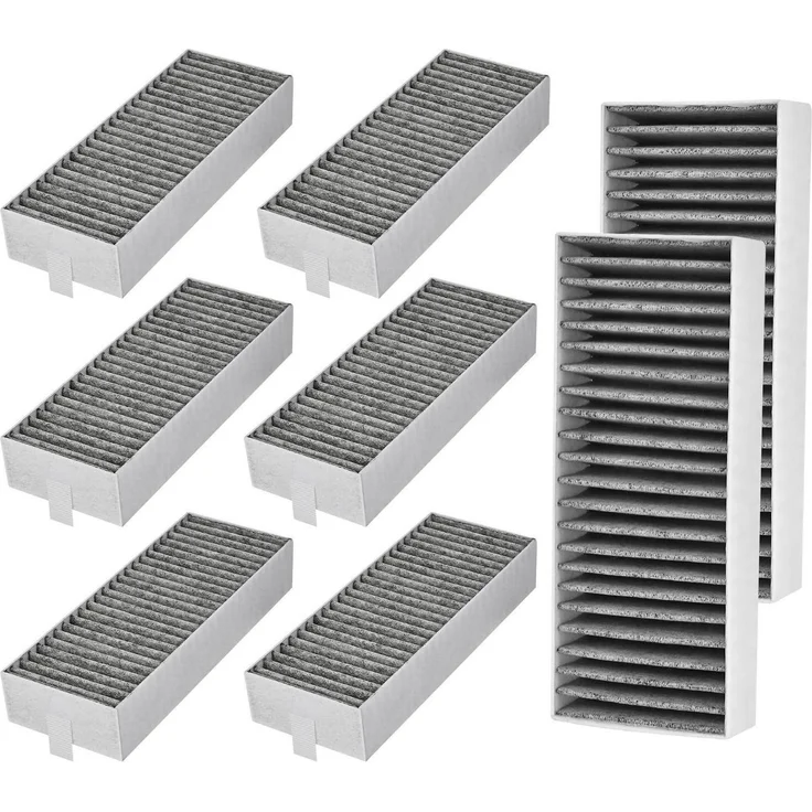 Herboom Aktivkohlefilter 8 Stück, passend für Siemens Bosch Neff Gaggenau, 193x75x35mm, effektive Geruchsneutralisation