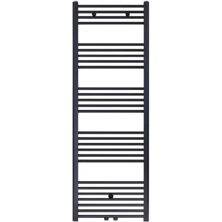 Belrad Badheizkörper Mittelanschluss, Schwarz Matt Gebürstet, 1600 x 600 mm, 828 W, aus Qualitätsstahl – Bild 1