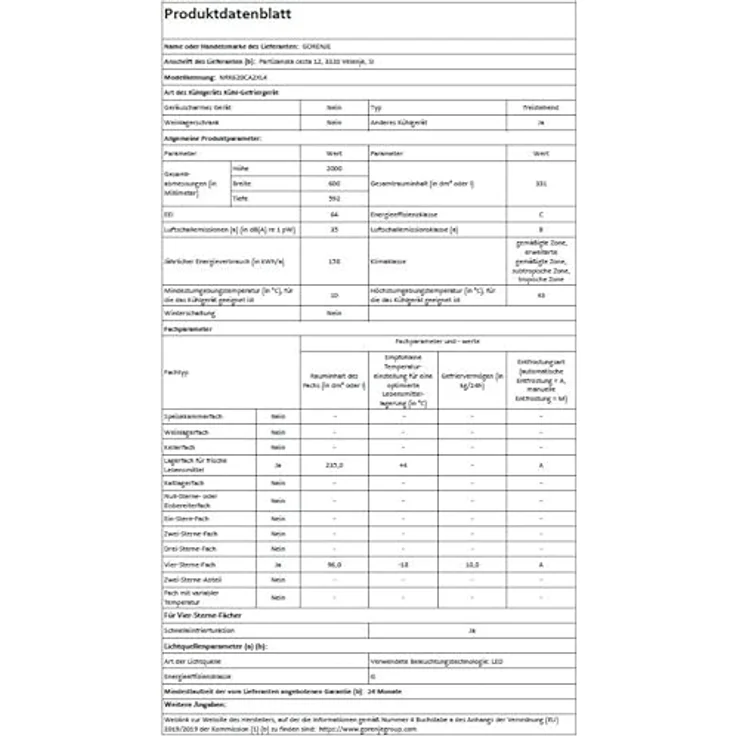 Gorenje NRK620CA2XL4 Kühl- und Gefrierkombination, freistehend, 331 Liter, Edelstahl, InverterCompressor, ExtraSilent – Bild 15