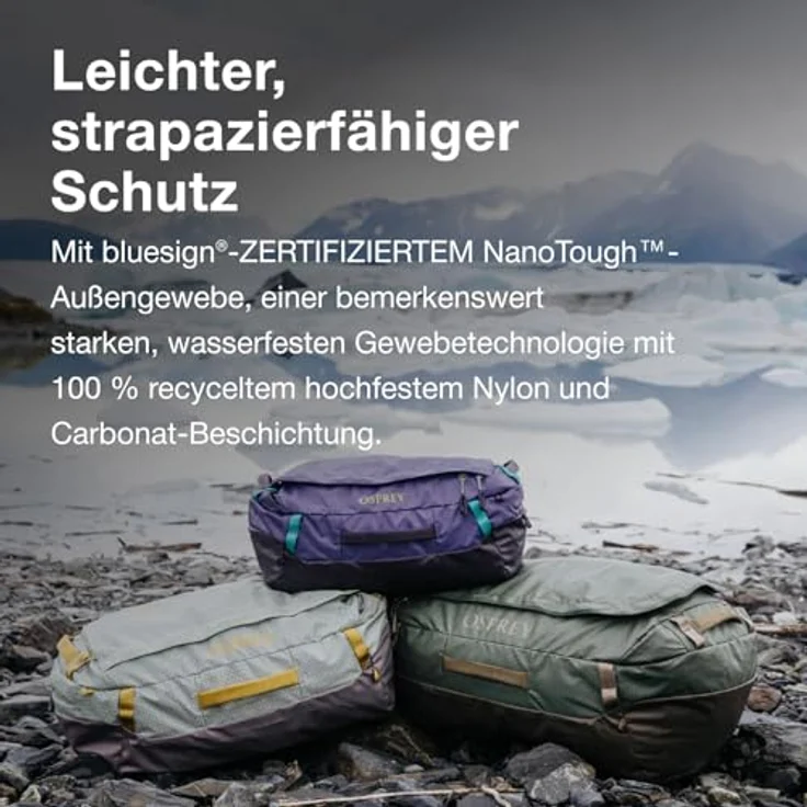 Osprey Transporter 120 Weekender Reisetasche, 82 cm x 34 cm x 51 cm, 100% Polyester, blau – Bild 3