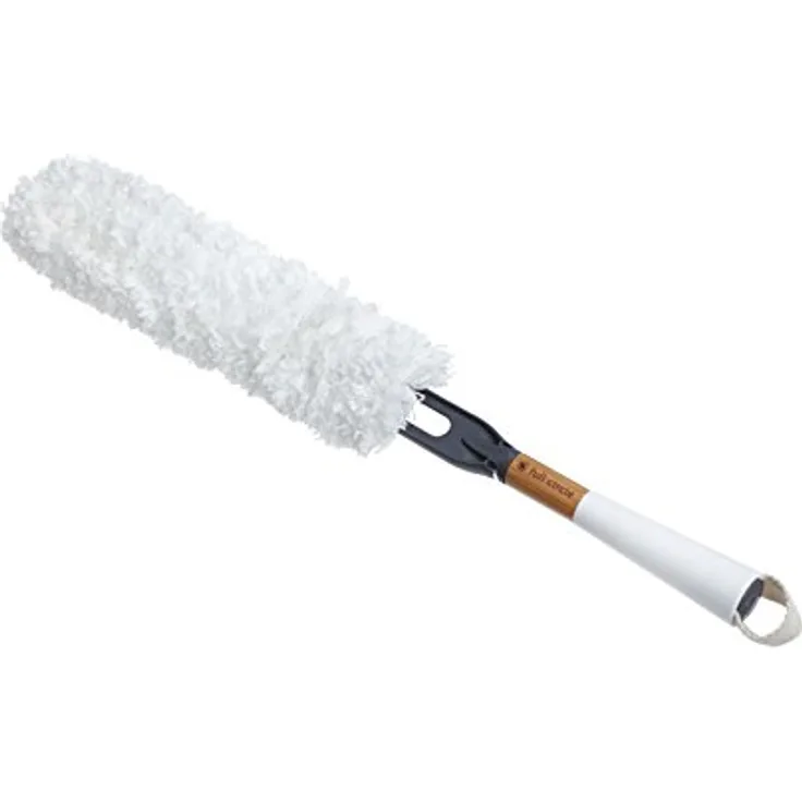Full Circle Dust Whisperer Waschbarer Mikrofaser-Staubwedel mit austauschbarem Kopf, Plastik, Wei