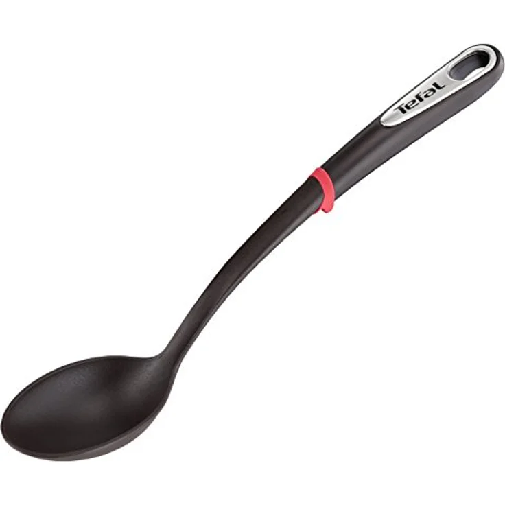 Tefal Ingenio K206S4 Küchenhelfer-Set | Suppenkelle, Gemüselöffel, Löffel, Bratwender | Kunststoff | Schwarz/Silber/Rot- 17,2 x 8,1 x 36 cm (LxBxH) – Bild 3