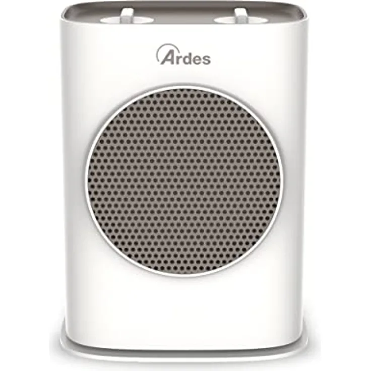 ARDES - AR4P03O SOUND O Oszillierender Keramik-Heizlüfter 1500W, Heizlüfter mit Bedienfeld, oszillierender, geräuschloser Heizlüfter in kompakter und tragbarer Form mit praktischem Handgriff