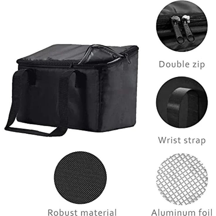 achilles Kühltasche für Beifahrer-Organizer Kühleinsatz für Rücksitz-Box Mülleimer für Autositz-Tasche Auto-Mülleimer, 16 x 24 x 20 cm, 40 Liter, schwarz – Bild 3