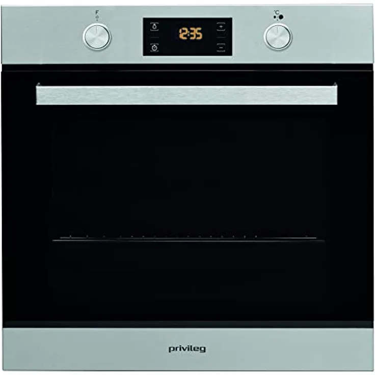Privileg PBWR6 OH5V IN Einbau-Backofen, 71 L/Hydrolyse-Reinigung/7 Funktionen/Edelstahl/Turn&Go/Click&Clean/Versenkbare Bedienknebel