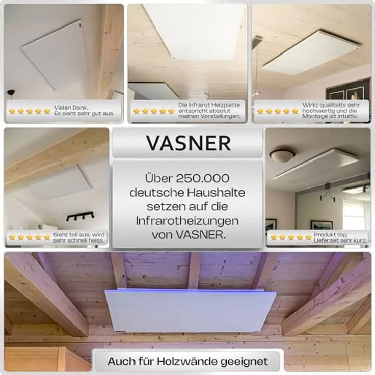 Vasner Infrarotheizung Citara M, Metall, 300 W, 40x60 cm, Infrarotheizung – Bild 9