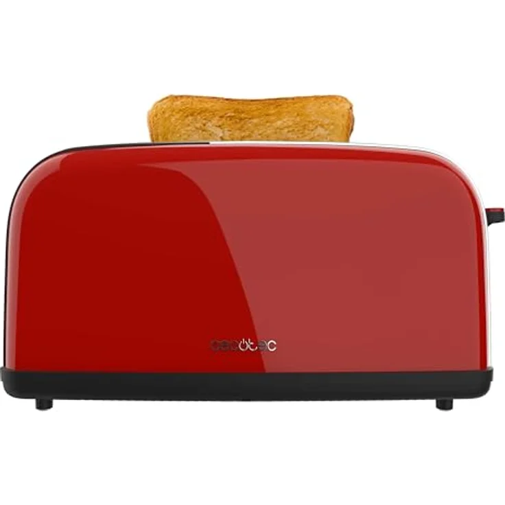 Cecotec Vertikaler Toaster Toastin' time 850 Red Long Lite, 850W, Edelstahl, 2 Scheiben, Breiter Schlitz, Voreingestellte Funktionen, Einstellbare Röstkontrolle – Bild 2