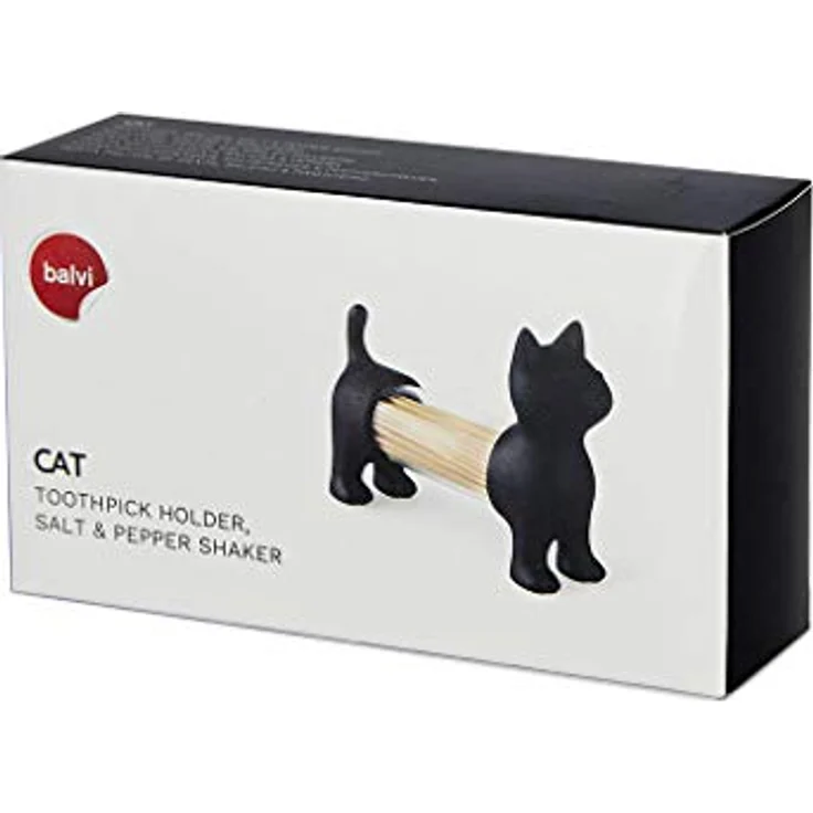 Zahnstocherhalter Cat 12 cm Acryl-Polyvinylchlorid schwarz – Bild 8
