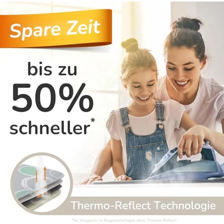 smart&gentle Super Soft Bügeldecke, hitzebeständig 100x65cm, rutschfeste Bügelunterlage mit Feuchtigkeitsschutz für Dampfbügeleisen, Made in Germany – Bild 5