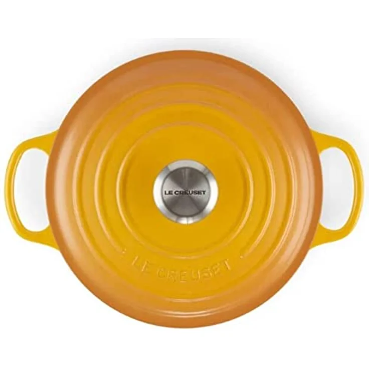 Le Creuset Signature Gusseisen-Bräter mit Deckel, Ø 24 cm, Rund, Nectar - Für alle Herdarten und Induktion geeignet, Volumen: 4,2 l, Made in France – Bild 4