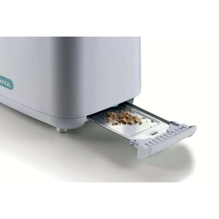 Ariete 0157W Breakfast 2-Schlitz-Toaster mit Zangen weiß, 760 Watt - 7 fein abgestimmte Röststufen, Breite Röstschlitze, Stopp-Taste – Bild 4