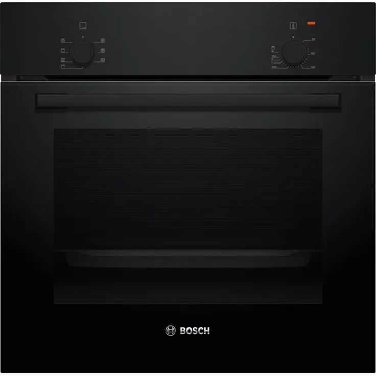 Bosch Serie 2 HBF010BA1, Einbau-Backofen 60 x 60 cm, Schwarz, mit 66 l Garraumvolumen und 5 Beheizungsarten