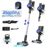 Grenintol Akku-Hand-und Stielstaubsauger, 6 in 1 mit 350 W und 45.000 Pa Saugkraft, kabelloser Staubsauger mit HEPA-Filter, Auto- und ECO-Modus, bis zu 60 Minuten Akkulaufzeit