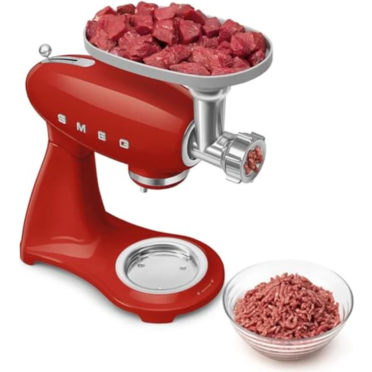 Smeg SMF05RDEU Küchenmaschine, Rot, 4,8 L Rührschüssel, Planetenrührwerk, 10 Geschwindigkeitsstufen, kippbarer Motorkopf – Bild 7