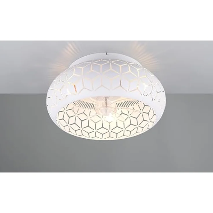 RL LIVE YOUR LIGHT Deckenventilator mit Beleuchtung Bidar R61574031, Metall Weiß matt, 3 Geschwindigkeiten, Sommer-Winterbetrieb, Fernbedienung, Timer – Bild 2