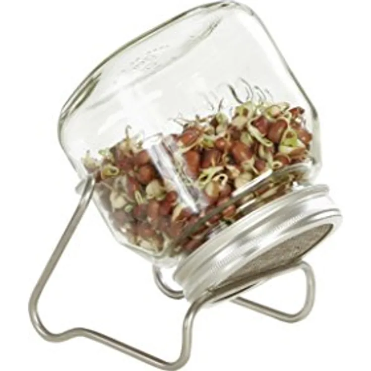 Eschenfelder Sprossenglas mit Edelstahlsieb + Abtropfgestell - 750ml