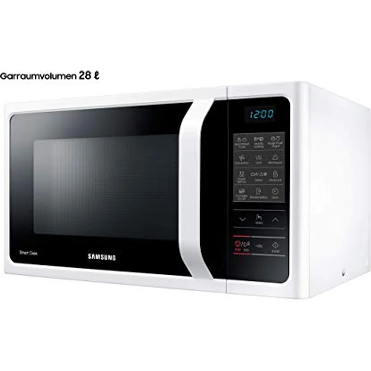 Samsung MW5000H MC2BH5013AW-EG Kombi-Mikrowelle mit Grill und Heißluft - 900 W - 28 L Garraum Extra Groß - 51,7 cm Breite - Power Defrost - 35 Automatikprogramme - weiß - E-Commerce Verpackung – Bild 3
