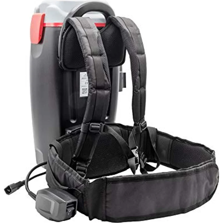 Sprintus 119001 Rucksacksauger, Schwarz/Rot/Grau, 890 W, 6 liters - Ideal für Treppenhäuser und öffentliche Verkehrsmittel – Bild 3