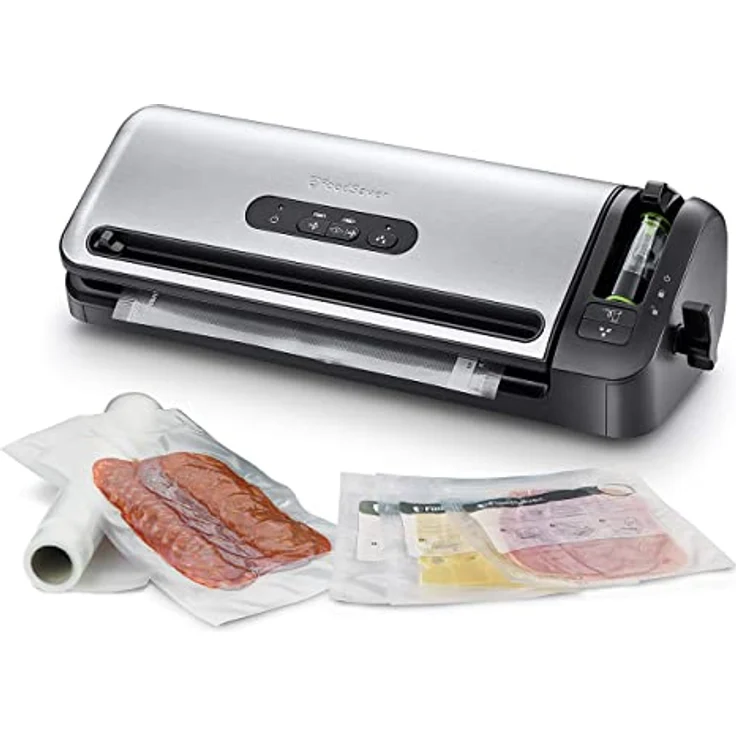 FoodSaver FFS017X Folienschweißgerät - Mariniermodus - inklusive Vakuumbeutel Starterpaket - edelstahl – Bild 2