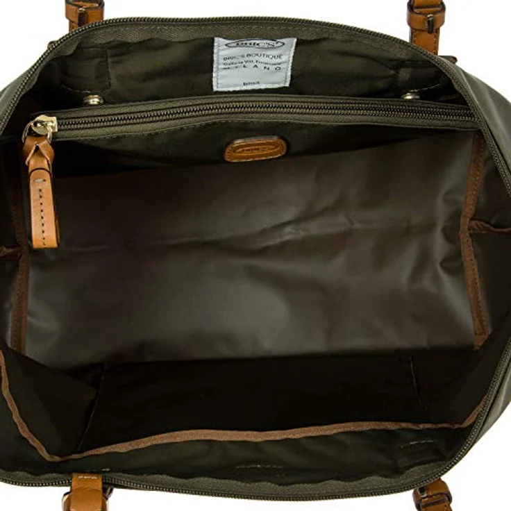 Brics X-BAG SHOPPINGBAG, Handtasche und Einkaufstasche mit A4-Hauptfach und Reißverschlussetui, Grün – Bild 5