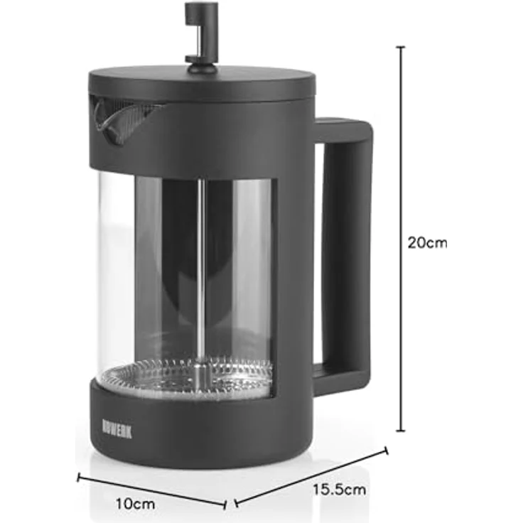 N8WERK Kaffeebereiter Edelstahl Coffee-Press-System - 800 ml - Midnight Edition – Bild 5