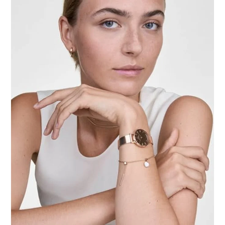 Daniel Wellington Crystalline Uhr Damen, 32mm, Japanisches Quarzwerk, doppelt beschichteter Edelstahl, Roségold – Bild 3